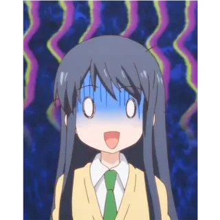 😨 anime, cartoon, shocked, girl, expression telegram sticker