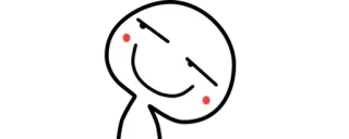 ☺️ stick figure, character, smiley, minimalist, cute telegram sticker
