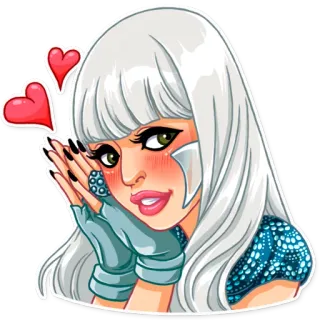 💕 Lady Gaga Lady Gaga, Ngôi sao nhạc Pop, Trái tim, Người nổi tiếng, Ca sĩ telegram sticker