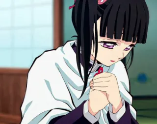 😢 Kanao Tsuyuri Demon Slayer Anime, Demon Slayer, Mangá, Kanao Tsuyuri, Personagem, Garota whatsapp sticker