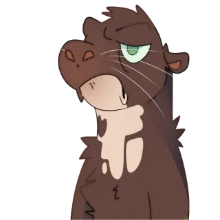 ☹️ animal, otter, cartoon, mammal, brown telegram sticker