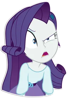 ❔ Rarity My Little Pony: Equestria Girls Rarity, Equestria Girls, My Little Pony, desenho animado, personagem, animado telegram sticker