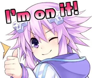 👍 I'm on it! Anime, Gostei, Menina, Animada whatsapp sticker