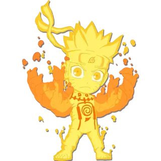 😡 Naruto アニメ, マンガ, ナルト, ちびキャラ, カートゥーン telegram sticker