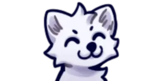 😄 chó, trắng, hoạt hình, vui vẻ, động vật telegram sticker