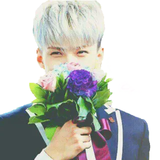 💐 person, flowers, bouquet, man, portrait whatsapp sticker