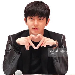 ❤️ man, heart, korean, actor, male, pose, gesture telegram sticker