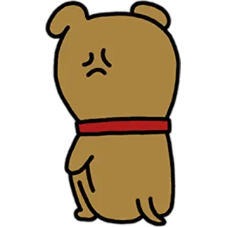 😠 chien, triste, animal, dessin animé whatsapp sticker
