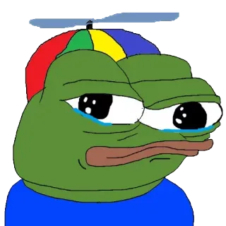 👶 Pepe the Frog pepe, frosch, traurig, weinen, meme, internet meme telegram sticker
