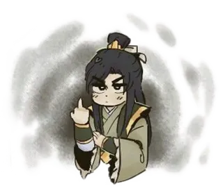 🖕 dito medio, maleducato, gesto, offensivo, cartone animato telegram sticker