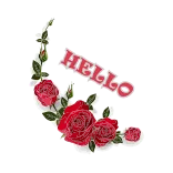 🌷 HELLO ciao, rose, saluto, fiori, floreale whatsapp sticker