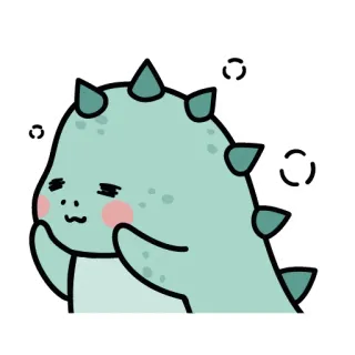 ☺ dinosaur, cute, kawaii, cartoon, reptile telegram sticker