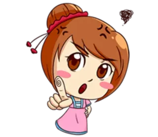 🙄 Desenho animado, Personagem, Bravo, Aviso, Fofo whatsapp sticker