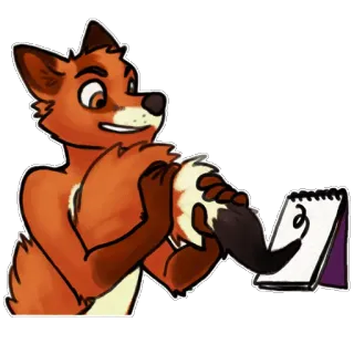 🖌 3 raposa, desenho animado, animal, desenho, número 3, calendário whatsapp sticker