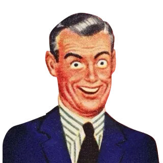 😺 man, suit, creepy, vintage, retro, expression, businessman telegram sticker