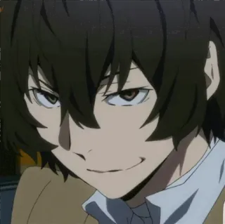 😏 Osamu Dazai Bungou Stray Dogs Anime, Bungou Stray Dogs, Osamu Dazai, Personagem, Sorriso irônico, Personagem de anime, Dazai telegram sticker