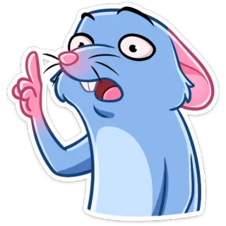 ☝️ souris, dessin animé, animal, personnage, drôle, mignon, geste telegram sticker