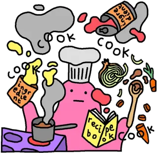 🥘 INGREDIENT cocinar, cocina, receta, comida, ingredientes, chef telegram sticker