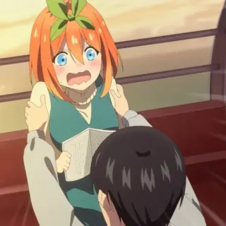 👒 Yotsuba Nakano The Quintessential Quintuplets Anime, Desenho animado, Personagem, The Quintessential Quintuplets, Yotsuba Nakano telegram sticker