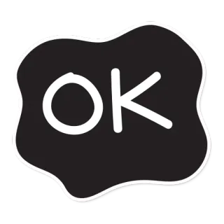 😄 OK ok, d'accordo, affermativo, approvazione, sì, accordo telegram sticker