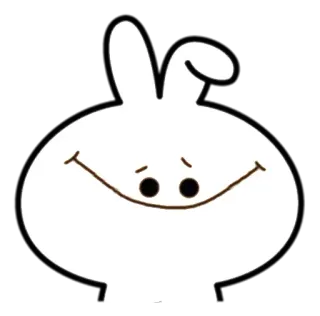 😊 cartoon, smiling, white, abstract, character telegram sticker