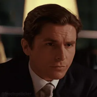 😐 Christian Bale ator, retrato, homem, celebridade whatsapp sticker