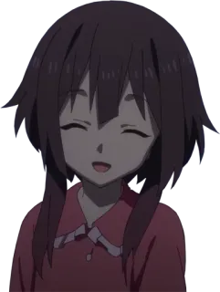 😄 Megumin KonoSuba anime, garota, sorrindo, kawaii, Konosuba telegram sticker