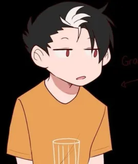 😯 อนิเมะ, มังงะ, การ์ตูน, เด็กผู้ชาย, น่ารัก telegram sticker