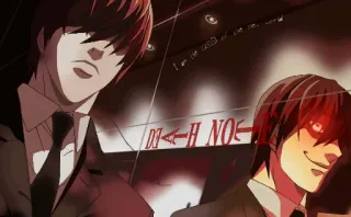 😇 Light Yagami Death Note DEATH NOTE Anime, Manga, Death Note, Light Yagami, Personaggi, Giapponese, Horror whatsapp sticker