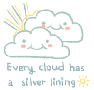 🍋 It's okay to not be okay 云, 太阳, 难过, 天气, 好的 telegram sticker