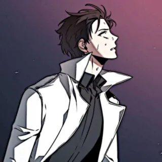 ✖️ anime, personaje, hombre, abrigo telegram sticker