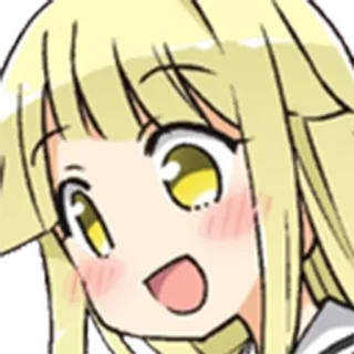 😄 アニメ, マンガ, 可愛い, 幸せ, 笑顔, 金髪, かわいい whatsapp sticker