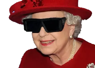 😎 Queen Elizabeth II королева елизавета, солнцезащитные очки, королевская семья, монарх telegram sticker