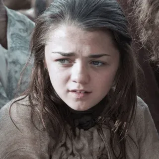 😐 Arya Stark Game of Thrones arya stark, game of thrones, série tv, portrait, femme, maise williams telegram sticker