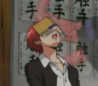 😩 手 anime, zmęczony, śpiący, książka, japoński telegram sticker