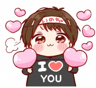 ❤️ いのち Anime, Kawaii, Cuori, Amore, Carino telegram sticker