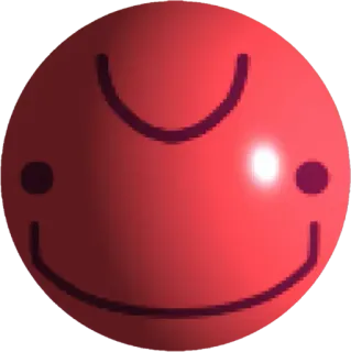 🤩 Emoji, Rot, Smiley, Ausdruck, Lustig, Ball telegram sticker