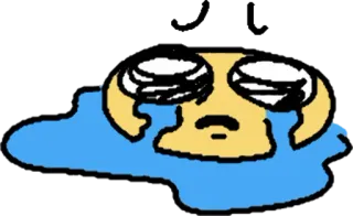 😭 chorando, emoji, triste, lágrimas whatsapp sticker