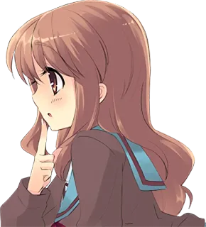 🤔 อนิเมะ, ผู้หญิง, ตัวละคร, มังงะ, ภาพเหมือน telegram sticker