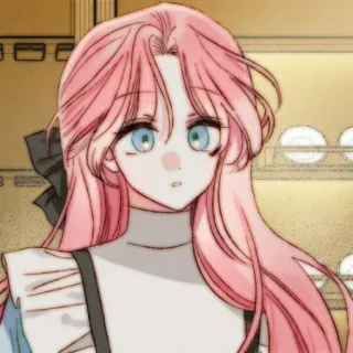 🎀 Anime Mädchen, rosa Haare, Cartoon, süß, Illustration telegram sticker