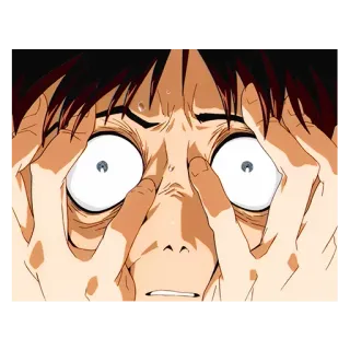 😨 Shinji Ikari Neon Genesis Evangelion 动漫, 紧张, 角色, 新世纪福音战士, 碇真嗣, 漫画, 震惊 telegram sticker