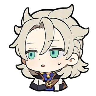 😥 Albedo Genshin Impact anime, albedo, genshin impact, video game, character, cute whatsapp sticker