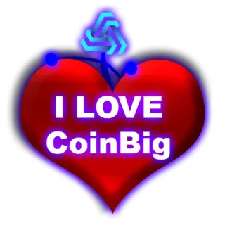 ❤️ I LOVE CoinBig CoinBig, criptomoeda, coração, amor, moeda digital, finanças, investimento telegram sticker