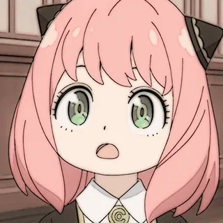🥜 Anya Forger Spy x Family anya, spy x family, anime, capelli rosa, carina, ragazza, forger whatsapp sticker