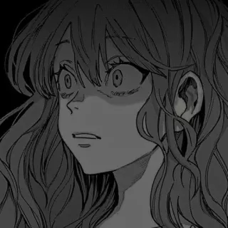 🖤 动漫, 漫画, 恐惧, 担心, 担心, 女孩, 女性 telegram sticker