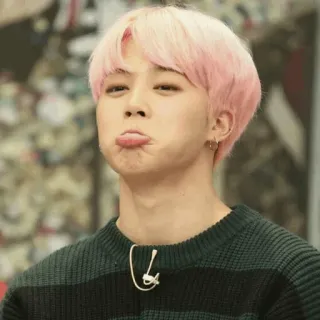 👀 Jimin K-pop, นักร้องเกาหลี, BTS, ไอดอล, ผมสีชมพู, จีมิน, พัคจีมิน telegram sticker