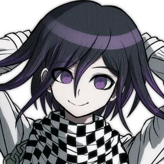 🙂 Kokichi Oma Anime, Kokichi, Oma, Danganronpa, Nhân vật, Tím, Cười telegram sticker