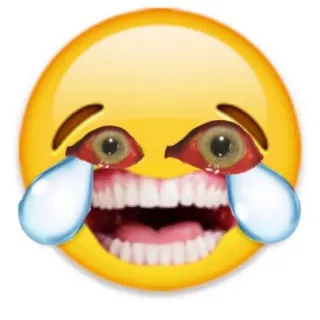 😂 Emoji, Lacrime, Ridere, Divertente, Espressione telegram sticker