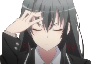 🤦‍♀️ Yukino Yukinoshita My Teen Romantic Comedy SNAFU Anime, Garota, Oregairu, Yukino Yukinoshita telegram sticker