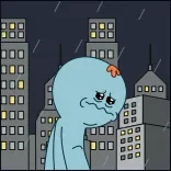 😭 triste, lluvia, melancolía, solo/a, ciudad telegram sticker